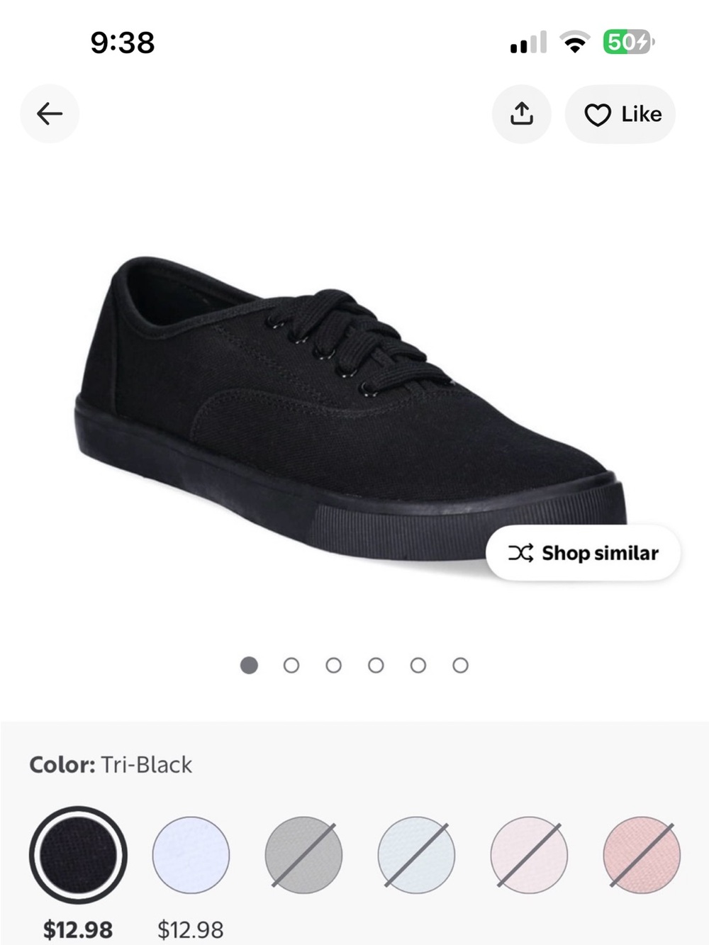 NWT women’s size 7 Black Canvas Lace-Up Sneakers